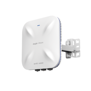 Punto de Acceso Mesh Wi-Fi 6 Industrial para Exterior Omnidireccional 5.95Gbps, MU-MIMO 4x4, 360°, Filtros Anti Interferencia y Auto Optimización con IA, puerto eth 2.5G y SFP