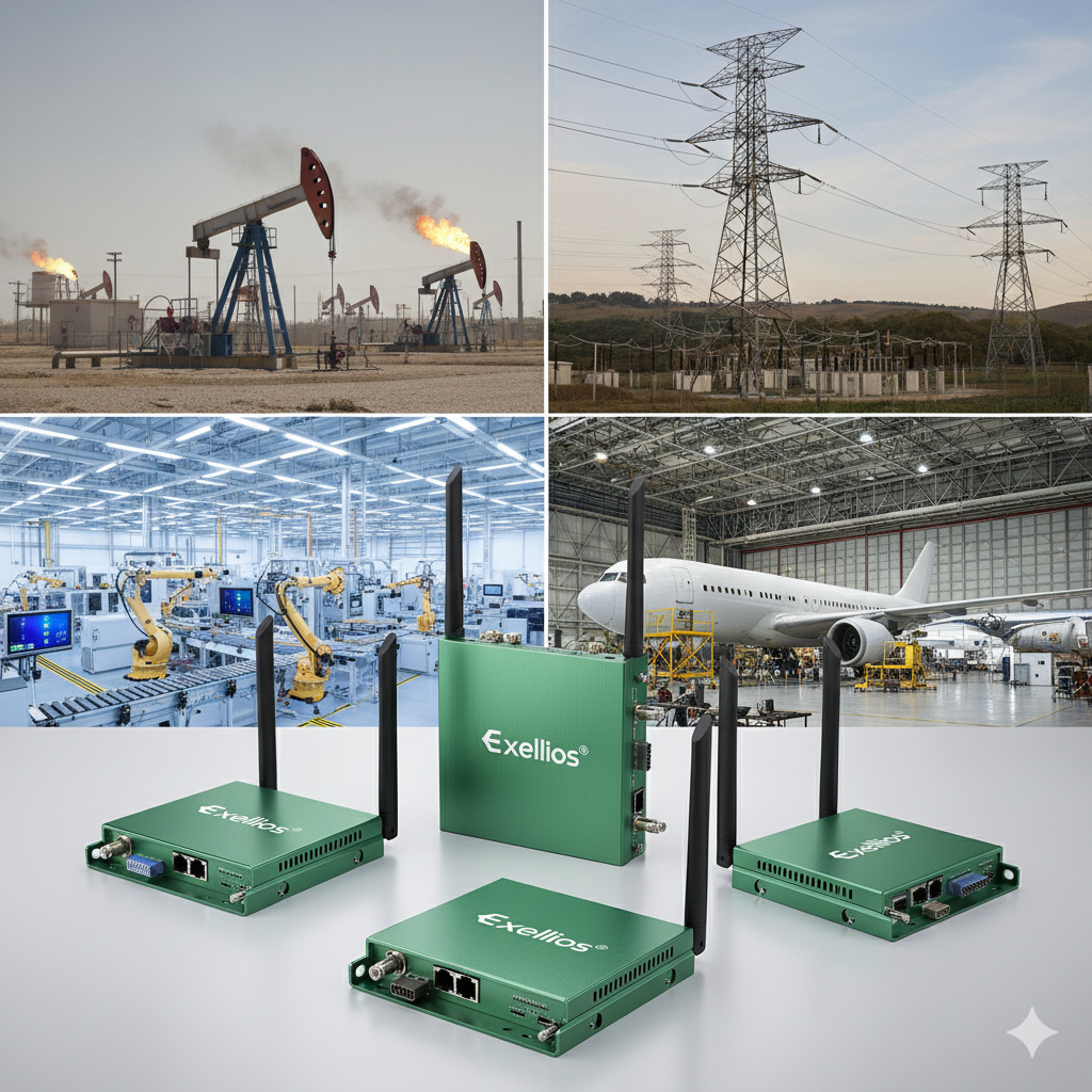 Exellios®: Routers Industriales y Ciberseguridad – Conectividad Robusta para el Mantenimiento Remoto Seguro 🔒