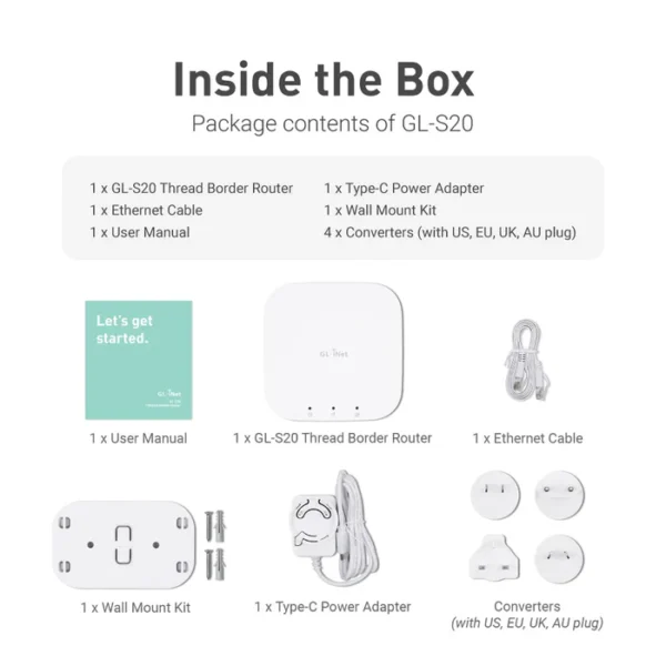 Gateway IoT GL-S20: Thread Border Router con Soporte PoE